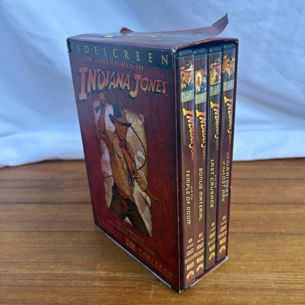 Indiana Jones DVD Box Set Widescreen 4-Disc Complete Collection Harrison Ford